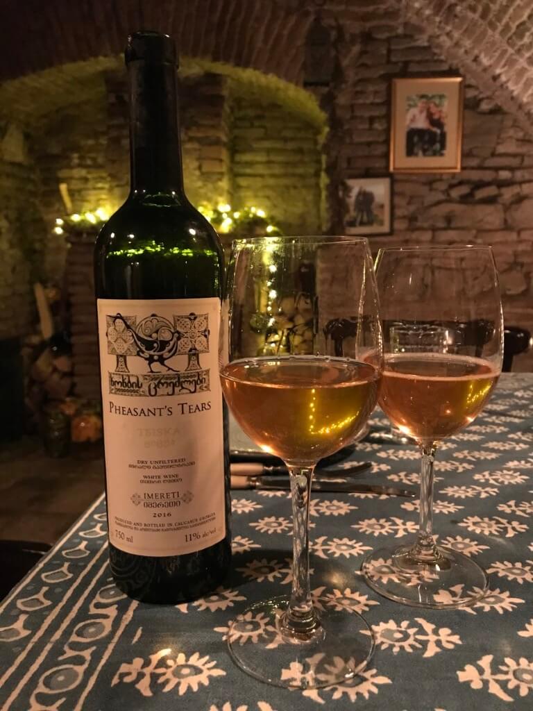 Polyphonia Tbilisi degustacja wina biale wino Pheasant Tears